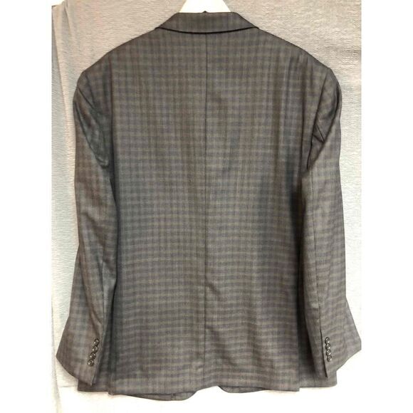 Jos A Bank Checkered Suit Jacket Notched Lapel Mens Traditional Fit 48L - Picture 4 of 15